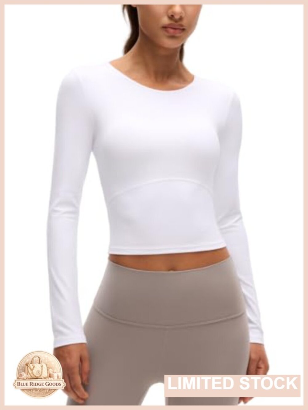 Butterluxe Crewneck Crop Top Slim Fit Yoga Lounge Tee